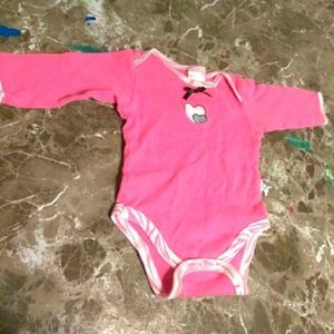 Pink heart baby onsie